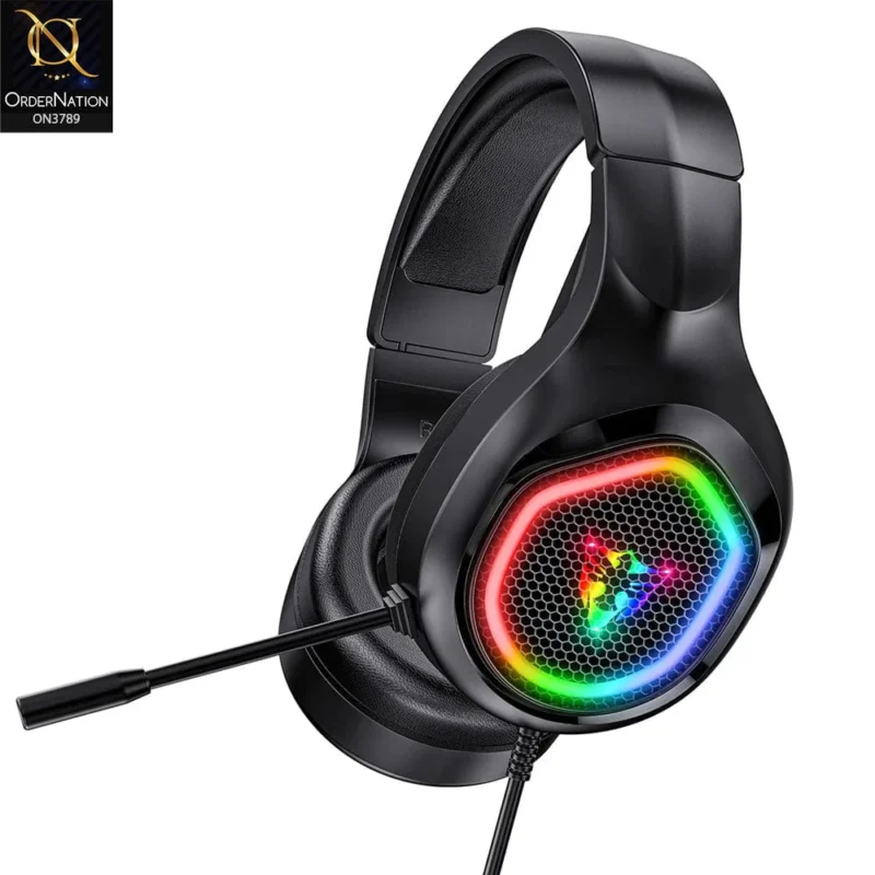 3D Stereo G500 Comfortable Noise Gaming Headphones Wired Game Headset with RGB LED Light With Mic ( Not Wireless/Bluetooth ) - Image 2