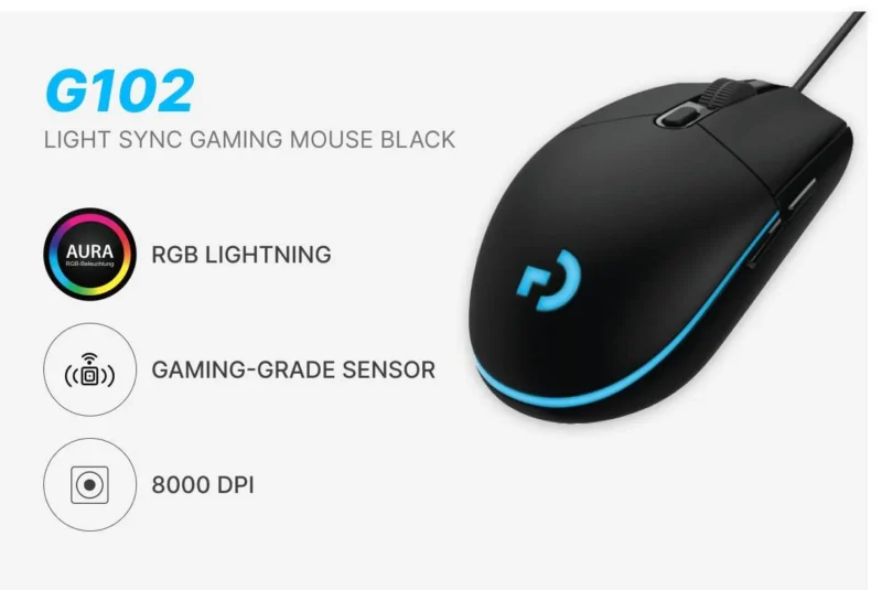 Logitech G102 LIGHTSYNC 6 Buttons RGB Gaming Mouse - Image 5