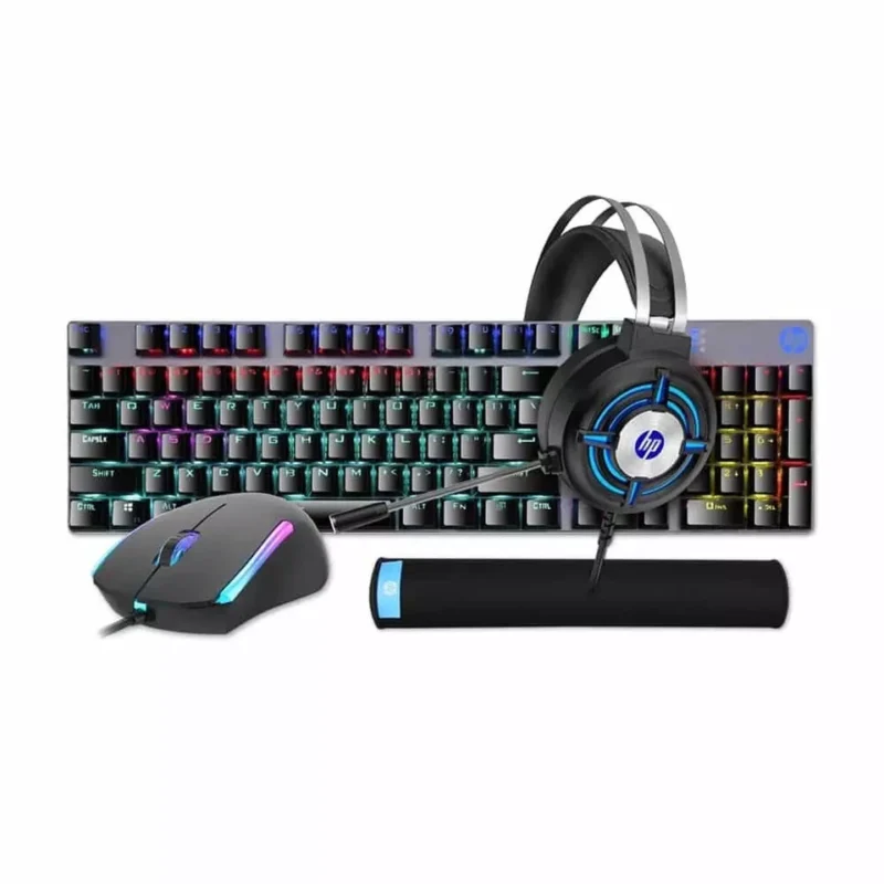 HP GM-3000 PC 4 in 1 Gaming Wired Keyboard, Mouse, Headset and Mousepad Combo - Image 3